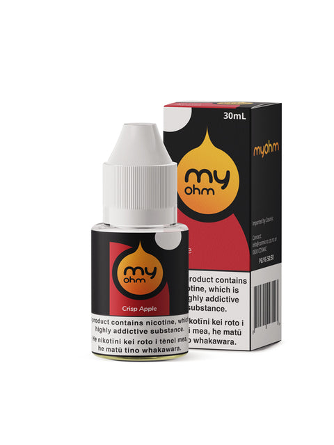 myohm Crisp Apple 30mL Regular/Freebase - 30mL from Cosmic NZ. Vaping Regular E-Liquid